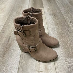 Mauve Suede Booties
